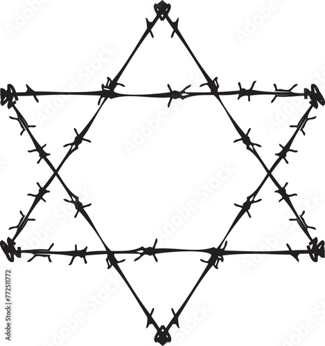 Barb wire icon, shapes, border and object  symbol design vector graphic. Basic geometric shapes collection vector set. Brush and stroke vector design.