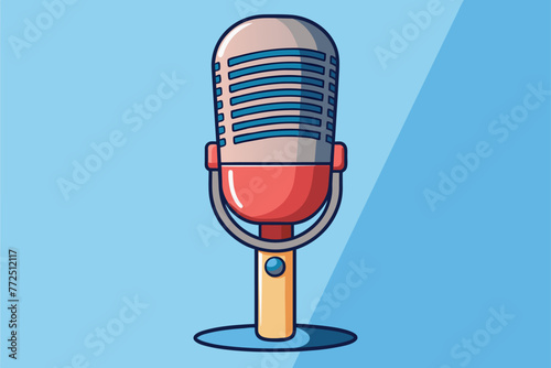 condenser studio microphone vector illustration