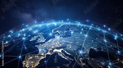 global network and connectivity on Earth