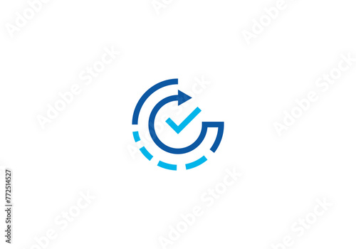 time check creative logo design vector