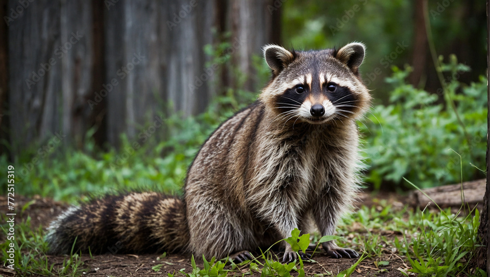 Fototapeta premium Raccoon Face 