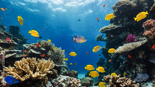 Beautiful Underwater Coral Reef 