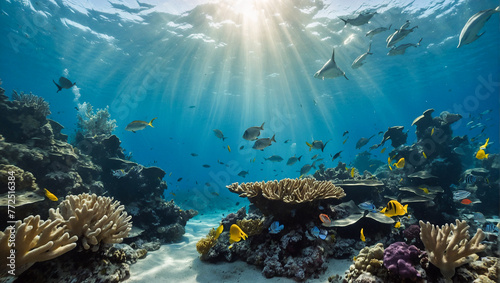 Beautiful Underwater Coral Reef 