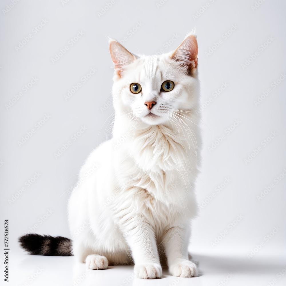 cat on a white background cat on a white background