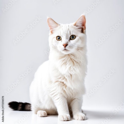 cat on a white background