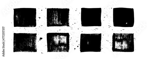 Set of grunge square template backgrounds.