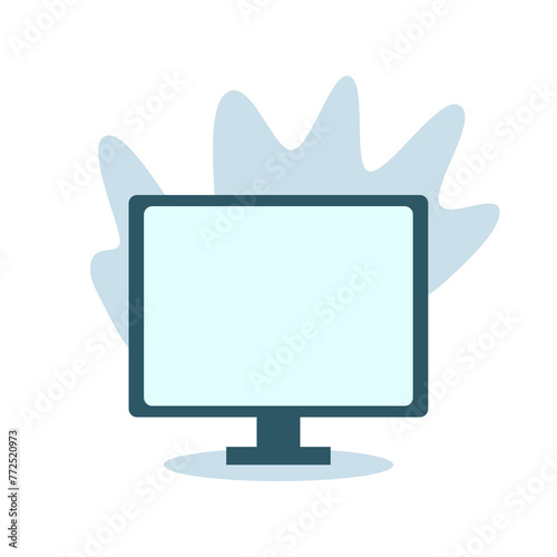 A computer screen artwork design on white background.
