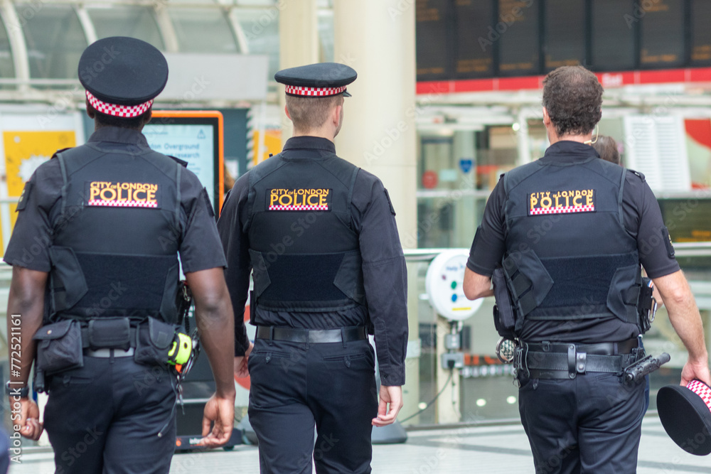 custom made wallpaper toronto digital17th of July, Liverpool Street Station, London: City of London Police on patrol