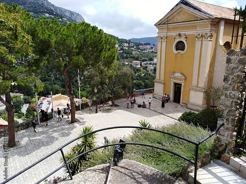 The old neo-classicism church Notre Dame de l`Assomption of the medieval village of Eze in France. photo