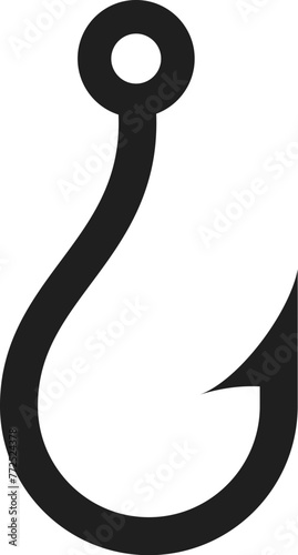 Hook vector silhouette icon