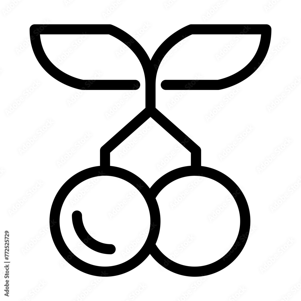 Idea fruit outline icon pack Idea fruit outline icon pack