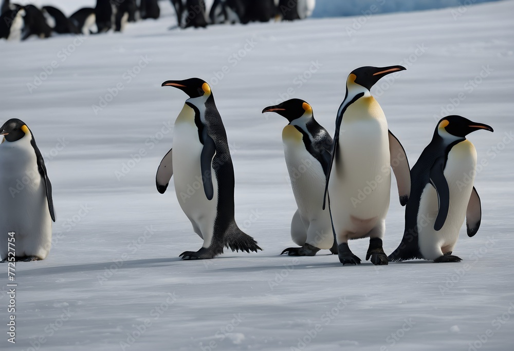Fototapeta premium Emporer Penguins on the ice