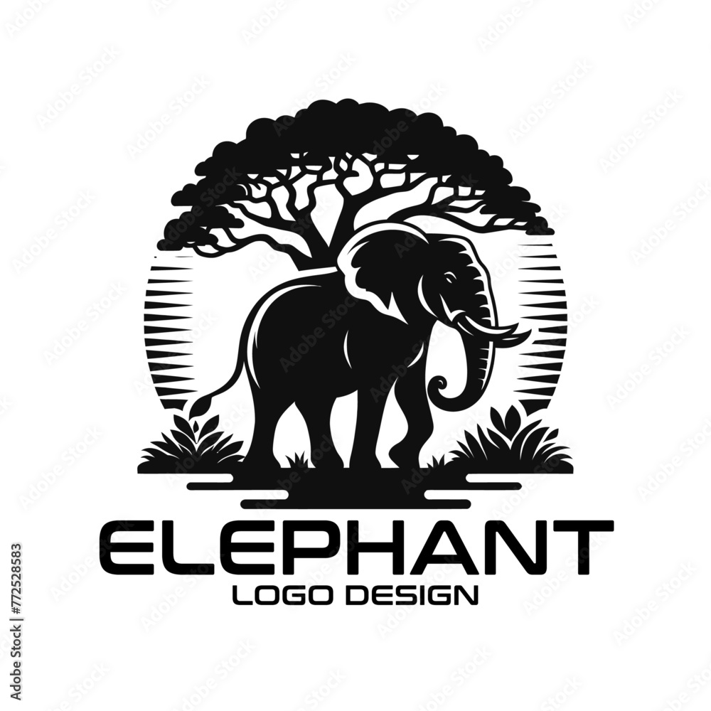 Fototapeta premium Elephant Vector Logo Design