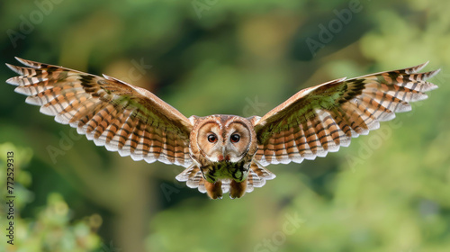 Tawny Owl flying / Tawny or Brown Owl captured in flight