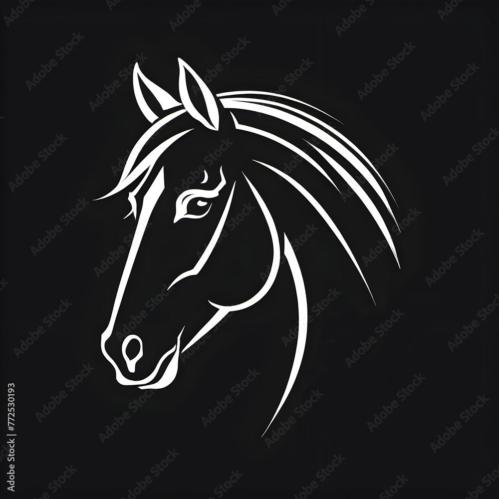 horse head vector, horse vector, horse head silhouette, horse icon, Horse head logo, horse head vector, horse head mascot, horse head emblem, Equine emblem, Equestrian symbol, Stallion silhouette