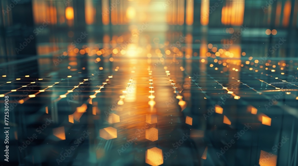 Obraz premium Elegant, isolated, hazy solar panel surface background image