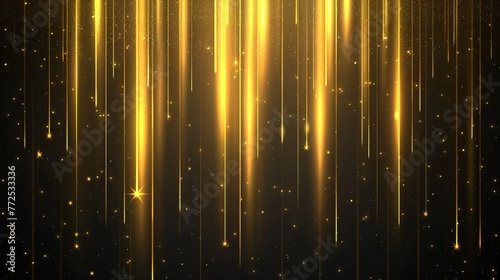 Vertical lighting lines in gold on a dark background with lighting effect