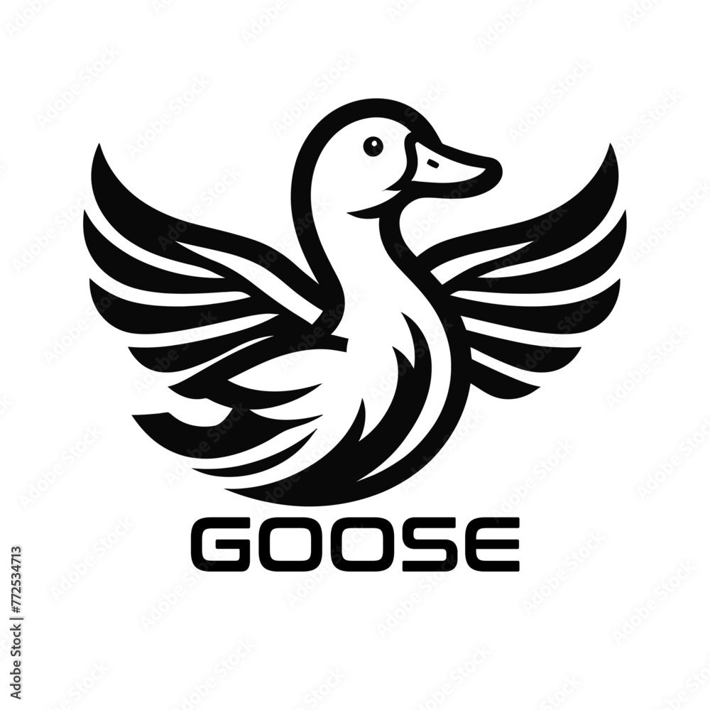 Obraz premium Goose Vector Logo Design
