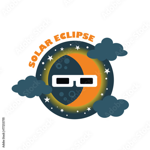 SOLAR ECLIPSE VECTOR ILLUSTRATION