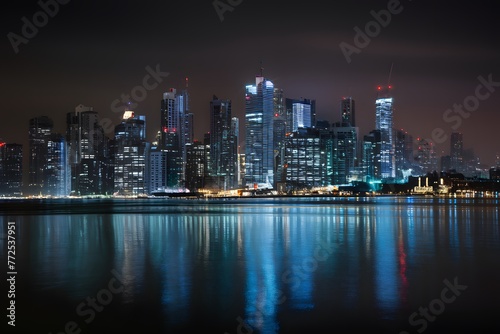 City lights at night create captivating abstract blurred background © Jawed Gfx