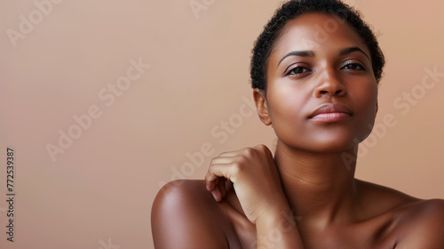 Retrato de una mujer afroamericana photo