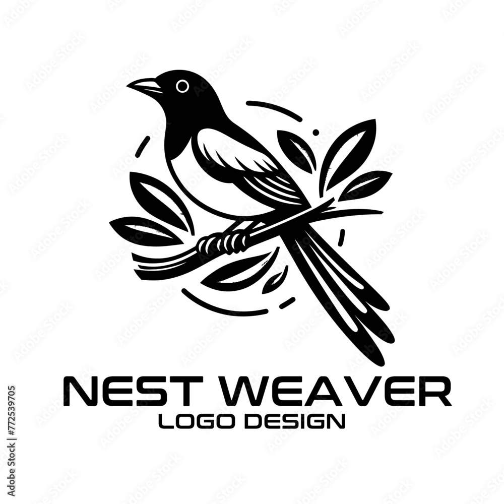 Fototapeta premium Nest Weaver Vector Logo Design