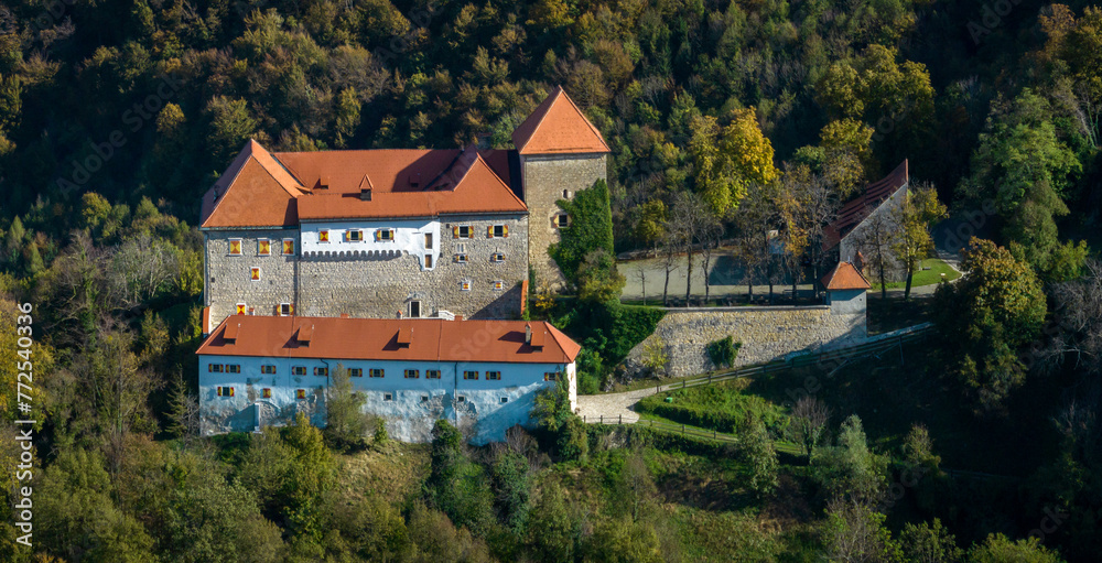 Well-preserved Romanic castle Podsreda, Slovenia