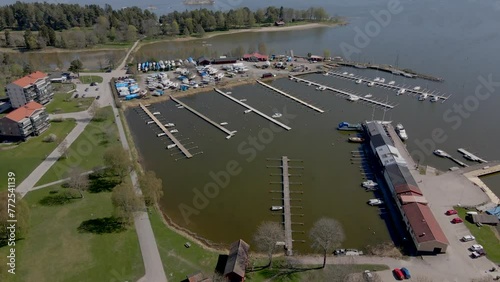 Drone views of Östhammar, Sweden in Summer photo