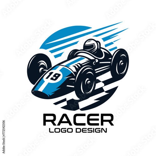 Racer Vector Logo Design