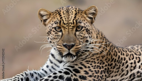 A Leopard With Its Claws Retracted At Ease