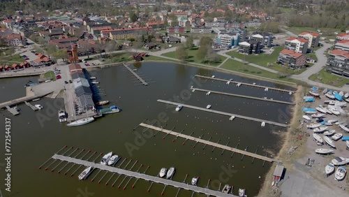 Drone views of Östhammar, Sweden in Summer photo