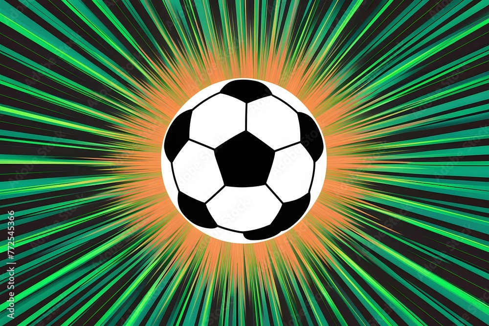 Naklejka premium Photo Dynamic soccer ball illustration captured in explosive motion