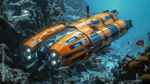 underwater drones exploring ocean depths for scientific research © positfid