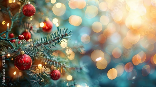 blurred Christmas tree background