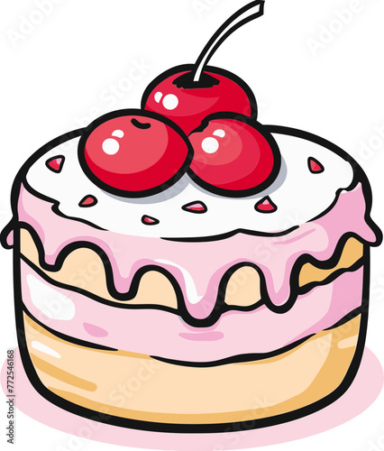 Delightful Cake Vector Illustration Scenes for Festive Themes