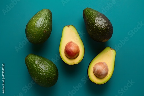 Ripe avocado, a nutritious vegetarian snack bursting with freshness photo