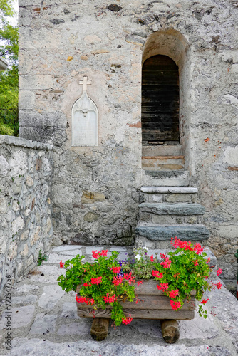 Architecture of the old village of Tonadico, Trentino Alto Adige, Italy, Europe 