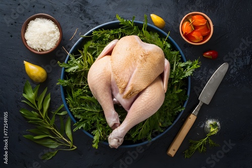 StockImage Chilled and fresh chicken leg ready for culinary adventures photo