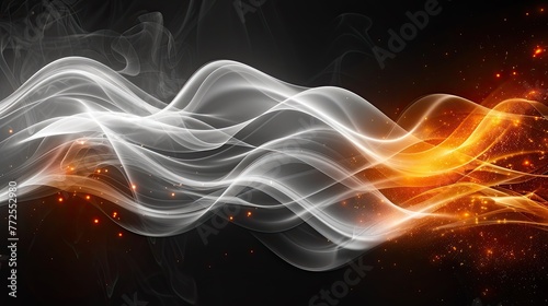 abstract wallpaper background design header with flowing waves