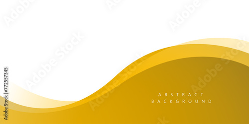 Yellow wave modern background with white space for text and message. template design