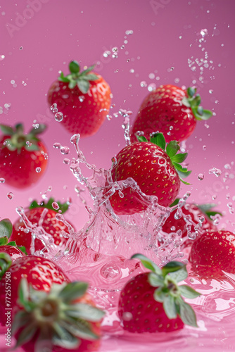 Forest berries in water
