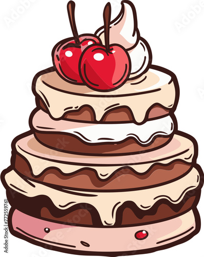 Sweet Symphony Crafting Cake Vectors with Precision