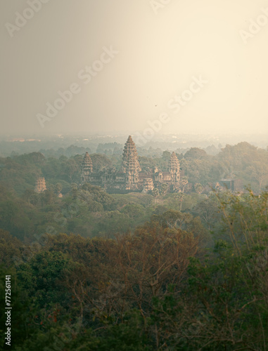Angkor Wat Temple in the afternoon in Angkor complex Cambodia at sunset