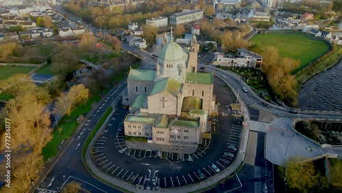 Galway Cathedral at Golden Hour by Drone