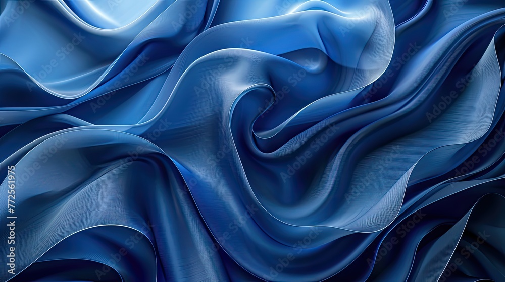 Curvy Blue Surfaces. Modern Abstract 3D Background. abstract blue background with layers of silk folded drapery Curvy Blue Surfaces. Modern Abstract 3D Background. abstract blue background with layers of silk folded drapery