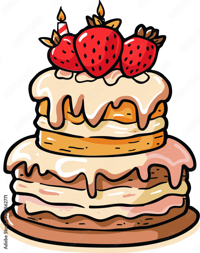 Vectorized Cake Creations Exploring Sugary Realms Vectorized Cake Creations Exploring Sugary Realms