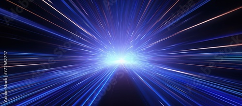 Light rays of neon line lights in dynamic motion, shining mesmerizingly with hypnotizing light. Fantastic luminescence 3d rendering