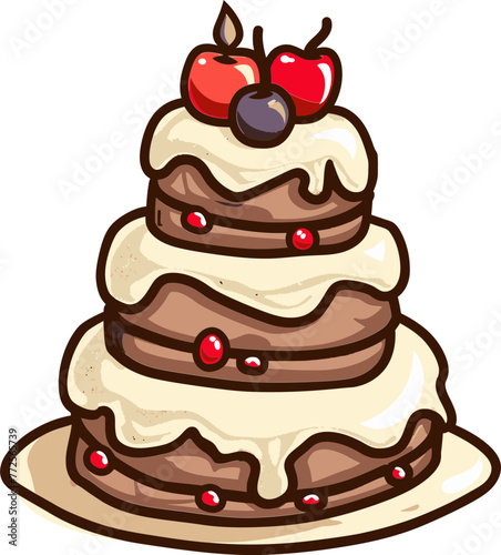 Vectorized Delicacies Crafting Designing and Creating Irresistible Tempting and Delicious Cake Designs with Precision Expertise and Attention to Detail that Evoke Emotion and Wonder Inspire Creativi