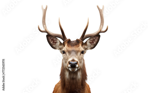 Close-up of a majestic deer showcasing its impressive antlers