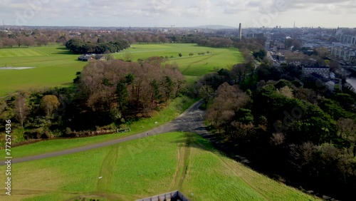 The Wellington Monument in Dublin, Ireland by Drone
